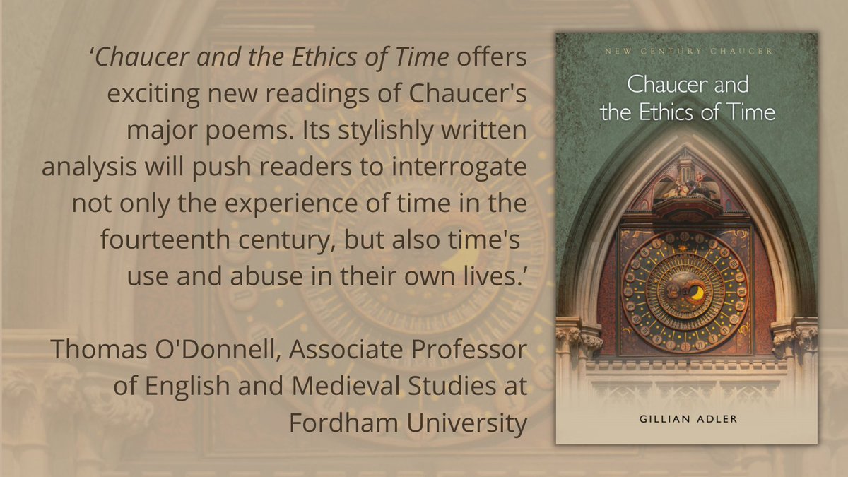 Uni of Wales Press (@uniwalespress) on Twitter photo We are thrilled to have received this wonderful endorsement from @lethemain for <a href="/gillyadler/">Gillian Adler</a>’s new book Chaucer and the Ethics of Time.
Get your own copy of this stylishly written analysis through the link below:
bit.ly/3wJQ3fA We are thrilled to have received this wonderful endorsement from @lethemain for <a href="/gillyadler/">Gillian Adler</a>’s new book Chaucer and the Ethics of Time.
Get your own copy of this stylishly written analysis through the link below:
bit.ly/3wJQ3fA