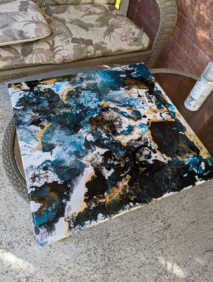 Chantal1Par's tweet photo. I finished to varnish my 24"x 24" acrylic painting. https://t.co/mXALD97Qag
