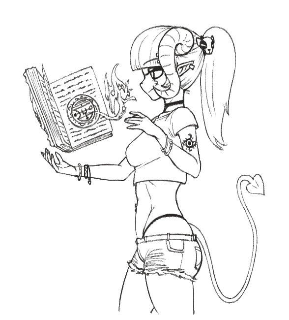IvyAndTheFox1's tweet photo. Here's an OC we made, Imp girl
really had fun drawing her ^^ https://t.co/irfqFE51iS