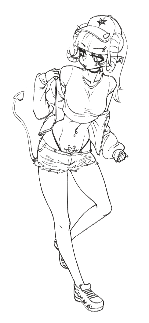 IvyAndTheFox1's tweet photo. Here's an OC we made, Imp girl
really had fun drawing her ^^ https://t.co/irfqFE51iS