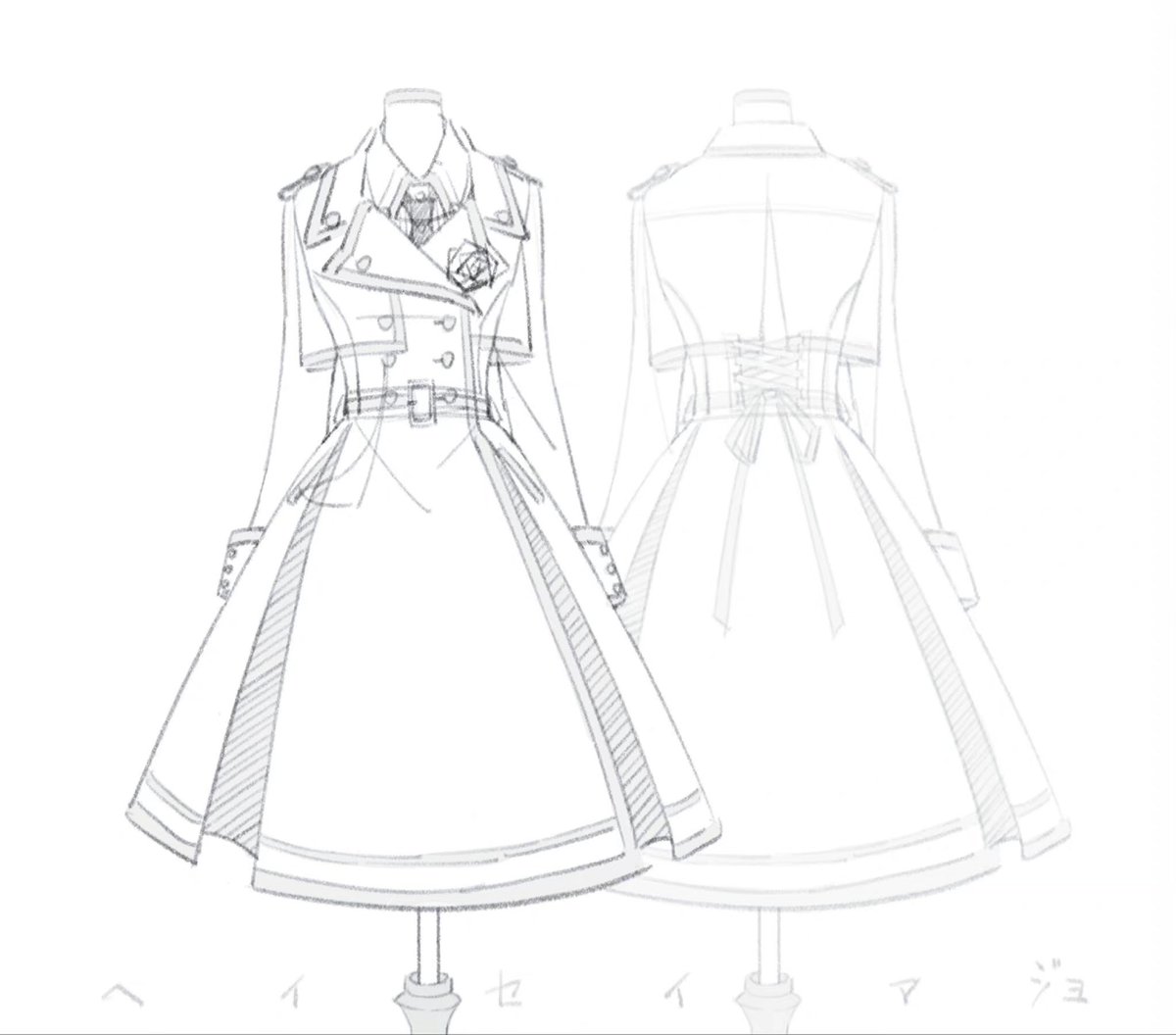 CandySeraffi's tweet photo. ロリータ服のデザイン(1/3) https://t.co/KxGTzvHlnZ