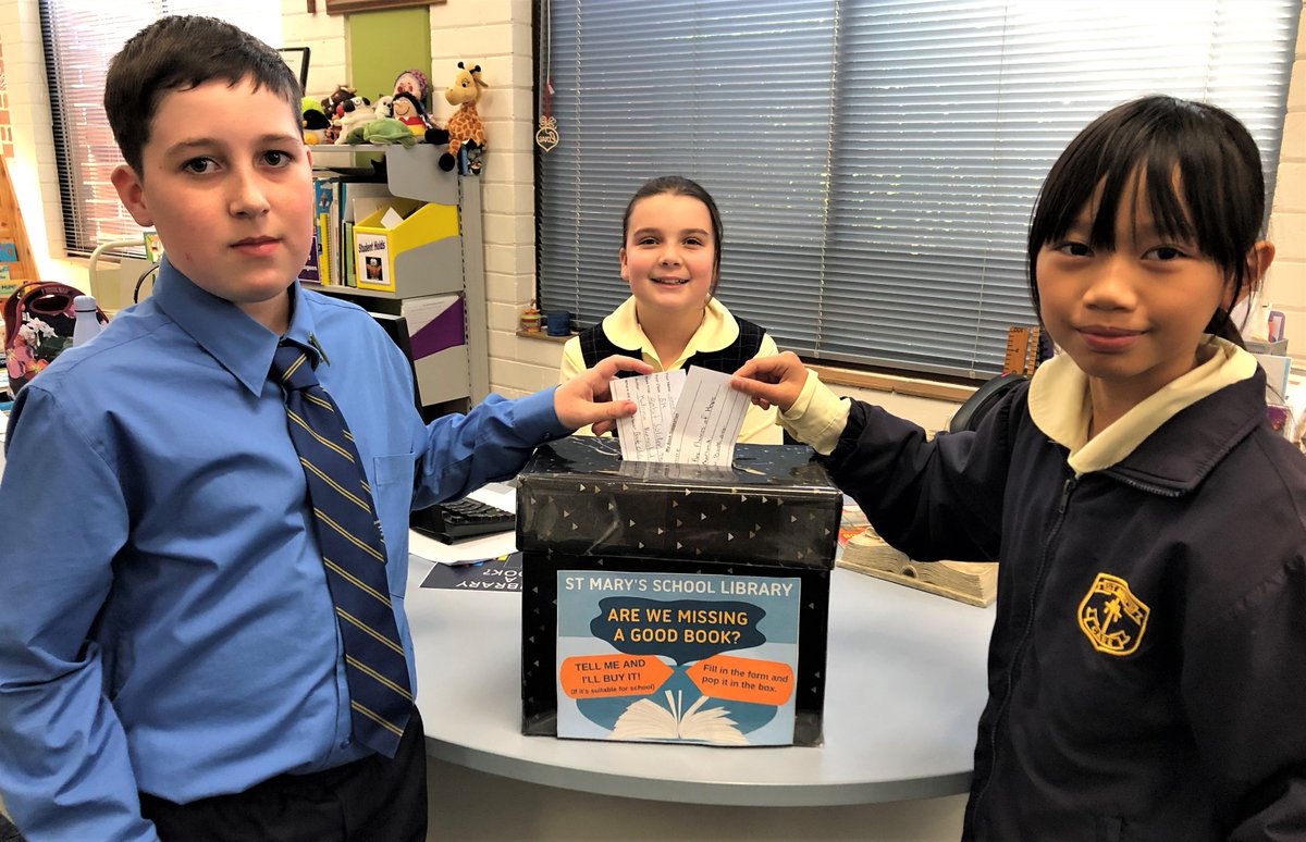 <a href="/StMarysRydalLib/">StMarysRydal_Library</a> we don’t ever forget about the importance of reading for pleasure. Our new initiative gives students the opportunity to choose books they would like to see in their library. This helps foster stronger connections &amp; gives a sense of ownership. <a href="/CatholicEdParra/">Catholic Schools Parramatta Diocese</a>
