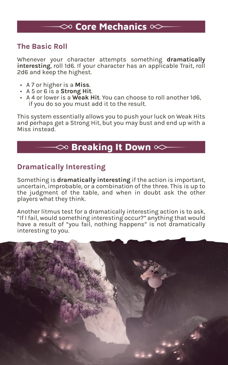 LindseyBonnette's tweet photo. Transient Souls is my short 20 page Push-powered #ttrpg about desperate adventurers in a deathless world searching for Death to resurrect the god. It has finally released as a PWYW title on Itchio and DrivethruRPG. This was my entry into #PushJam and has been a blast. Links Below https://t.co/0S9fNGqXTw