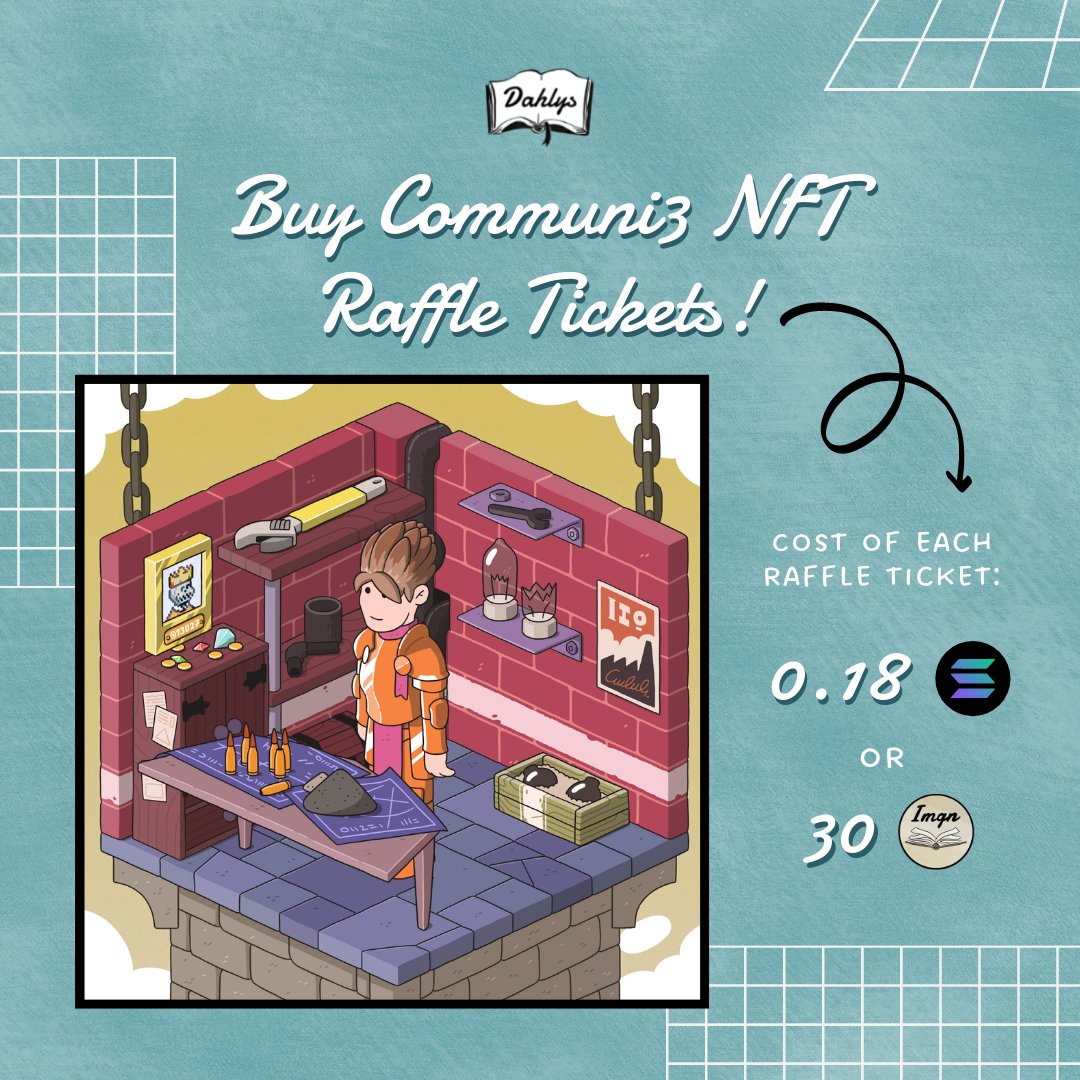 DahlysArt's tweet photo. Dahlys will be hosting another raffle for a @communi3_io NFT! Raffle will go live tomorrow 👀

Stay tuned for the raffle link!

🎁GIVEAWAY🎁
Get 5 raffle entries by:
1️⃣ Like and RT this tweet
2️⃣ Follow @DahlysArt and @DahlyDream
3️⃣ Tag 2 friends

3 random winners
⌛ 24 hours https://t.co/uT89biYeyL