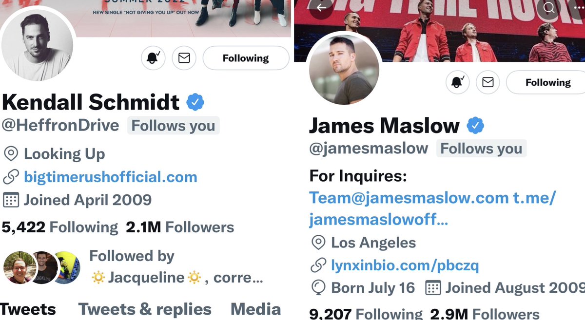 Pau (@soberanes_pau) on Twitter photo Thank you very much idols for your follow. When I thought this would never happen to me, and also thank you for everything you told me it made me feel very special!! day 1 trying to get my idols to see it <a href="/HeffronDrive/">Kendall Schmidt</a> <a href="/jamesmaslow/">James Maslow</a> Thank you very much idols for your follow. When I thought this would never happen to me, and also thank you for everything you told me it made me feel very special!! day 1 trying to get my idols to see it <a href="/HeffronDrive/">Kendall Schmidt</a> <a href="/jamesmaslow/">James Maslow</a>