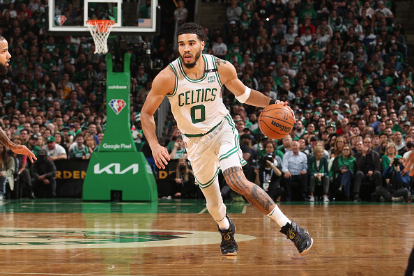 ESPNInsights's tweet photo. Jayson Tatum is 24 years and 83 days old on Wednesday and enters Game 5 with 1,486 career postseason points.

With 14 points, he would be the 2nd-youngest to 1,500 postseason points all-time, trailing only Kobe Bryant. https://t.co/6FaYCPW1pB