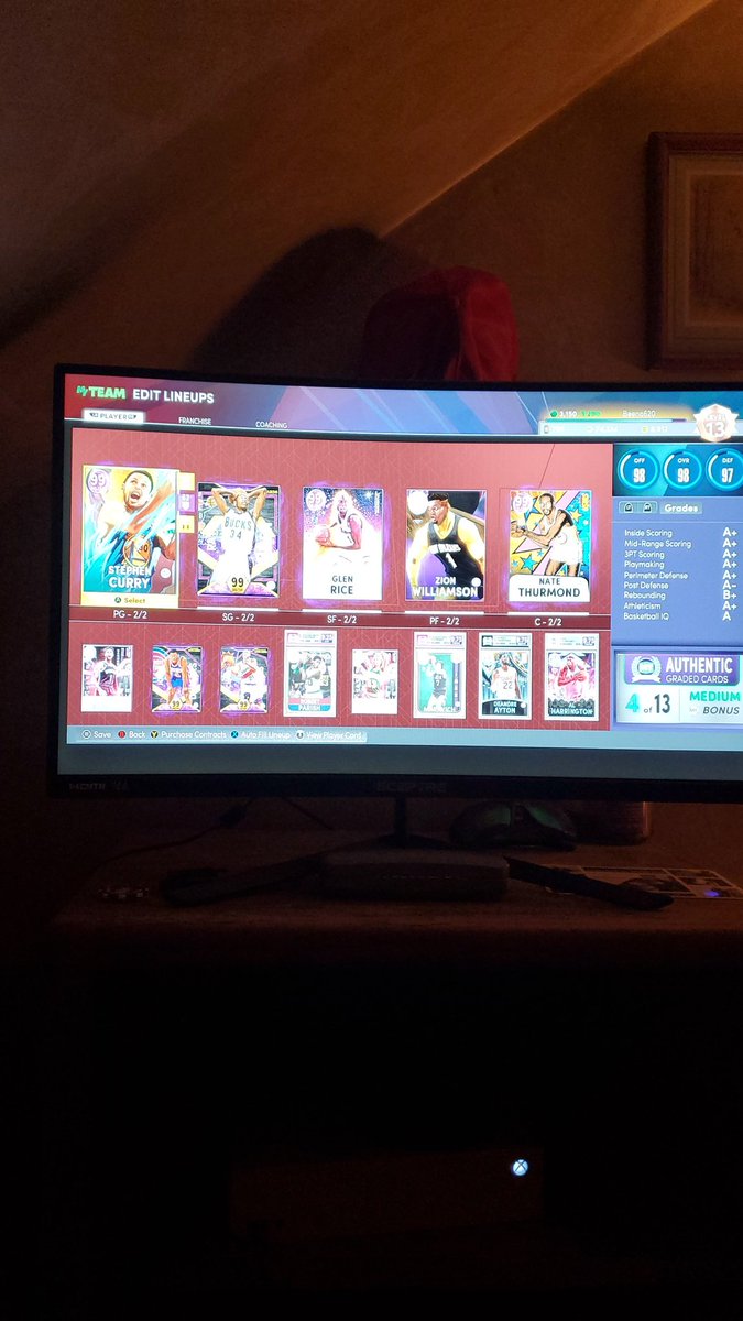 brbibeau's tweet photo. @NBA2K_MyTEAM Curry and Thurmond in my equals W https://t.co/CsXOAbyakp