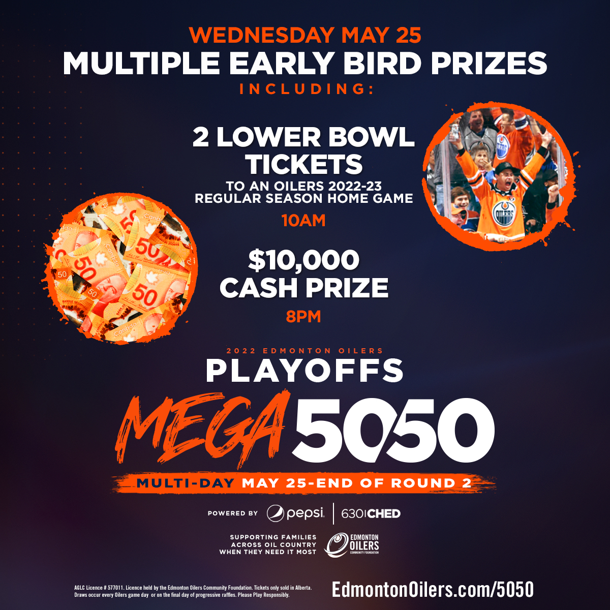 Oil_Foundation's tweet image. Alberta's newest multi-millionaire is...

The #Oilers fan with ticket A-127008929! Congrats, you've just cashed in on $4,599,250 with the #OilersMega5050! 🤭

We're also RIGHT BACK AT IT tomorrow with a new 50/50 raffle running 'til the end of the #BattleOfAlberta series! 👇
