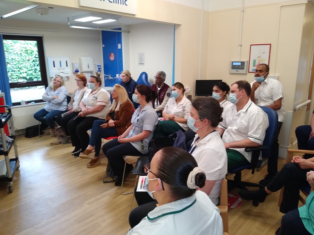AMThompson19's tweet photo. Great turn out for the HCA study day Part one yesterday at BG. Creating links and champions in Nursing. #Training #EOL #LinkNurses https://t.co/C7VlQeGQt7