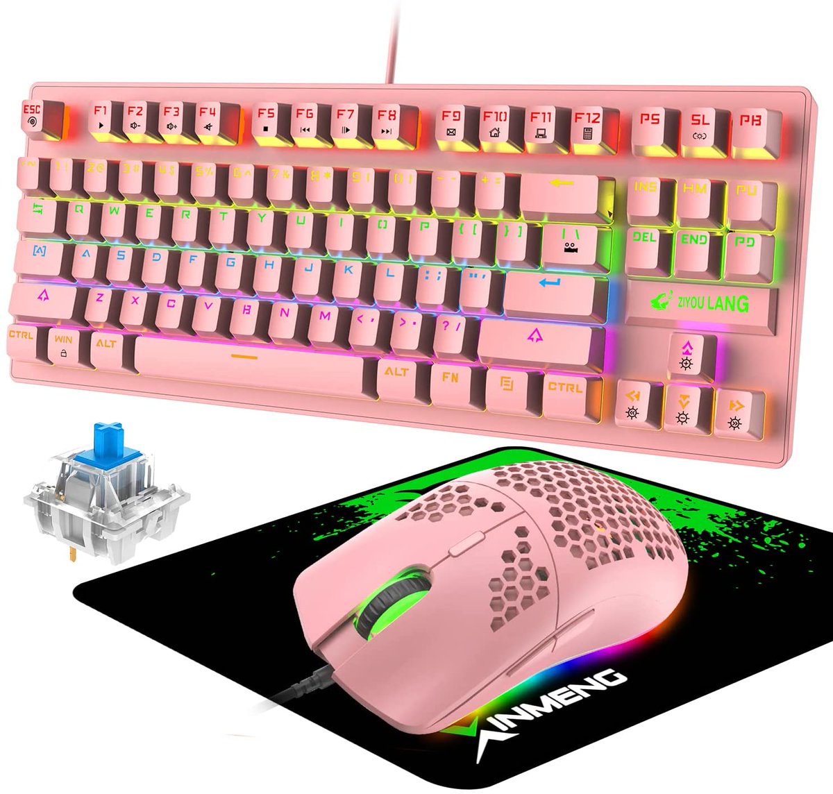 ElecLexon's tweet image. LexonElec RK-550 Pink Gaming Keyboard and Mouse with Mousepad, TKL Keyboard Mouse Gaming
#lexonelec #MechanicalKeyboard #UK 
amazon.co.uk/gp/product/B08…
🎁🥰For Enter the Giveaway pls:
1. Follow me 
2. Retweet
3. Like this Tweet 
£27.99