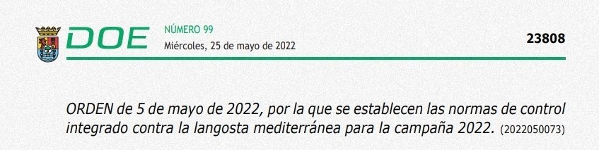 UGTAMNEXT's tweet photo. ORDEN de 5 de mayo de 2022, por la que se establecen las normas de #controlintegrado contra la #langosta mediterránea para la campaña 2022.
https://t.co/no8wf5LTYL https://t.co/ZavplTIzFb