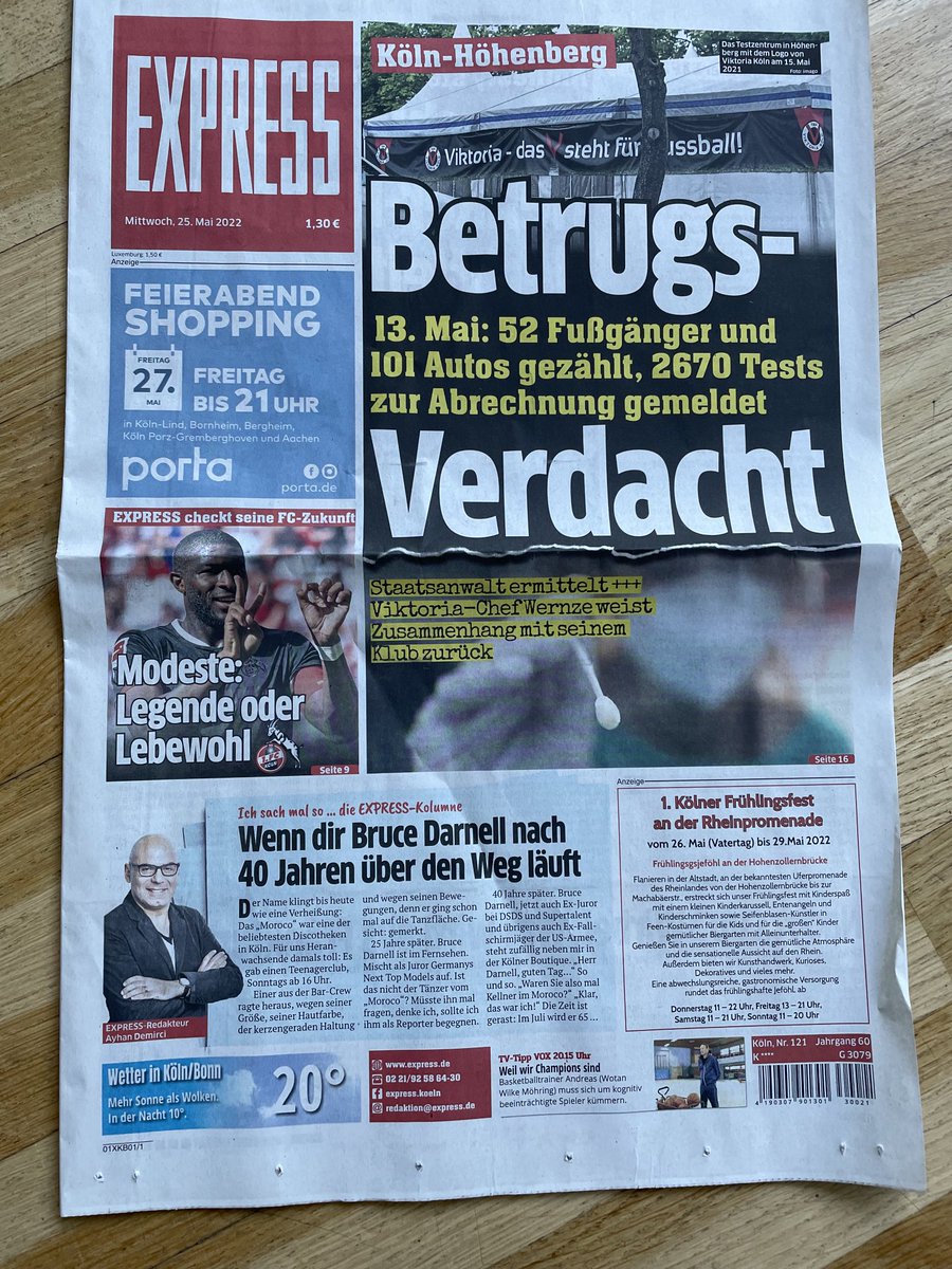 arndhenze's tweet photo. Unsere Recherche über 10-fach überhöhte Meldungen im Testzentrum am Stadion von Viktoria Köln scheint in Köln wahrgenommen zu werden😏. Der Fall bietet allerdings auch viel Lokalkolorit. Inzwischen ermittelt die Staatsanwaltschaft. #Testgate #WDRNDRSZ #Corona https://t.co/1KLwNh8P4F