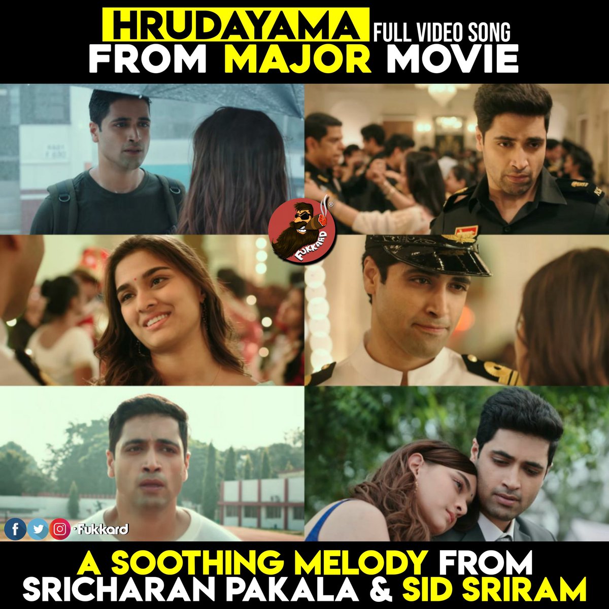 #Hrudayama full video song from #MajorTheFilm ♥️😍
@AdiviSesh @SricharanPakala @sidsriram 

youtu.be/4OuYQX9dfJA