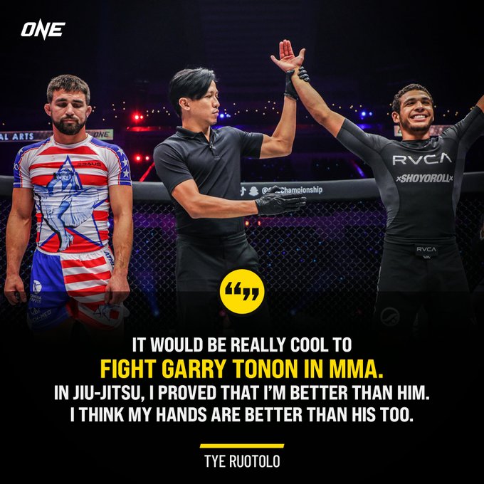 Will we see grappling phenom Tye Ruotolo in 4-ounce gloves soon? 👀

#WeAreONE #ONEChampionship 