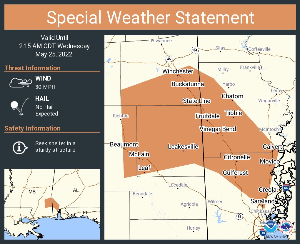 Uživatel NWS Mobile na Twitteru „A special weather statement has been