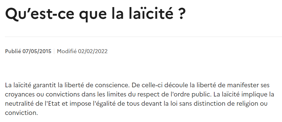 YannickBeot's tweet photo. @GDarmanin La laïcité implique la neutralité de l'Etat et impose l'égalité de tous devant la loi sans distinction de religion ou conviction.
cf. https://t.co/ZDQqLnENwG
Dois-je aussi donner la définition de "neutralité" ? https://t.co/tjZuzNAMZR