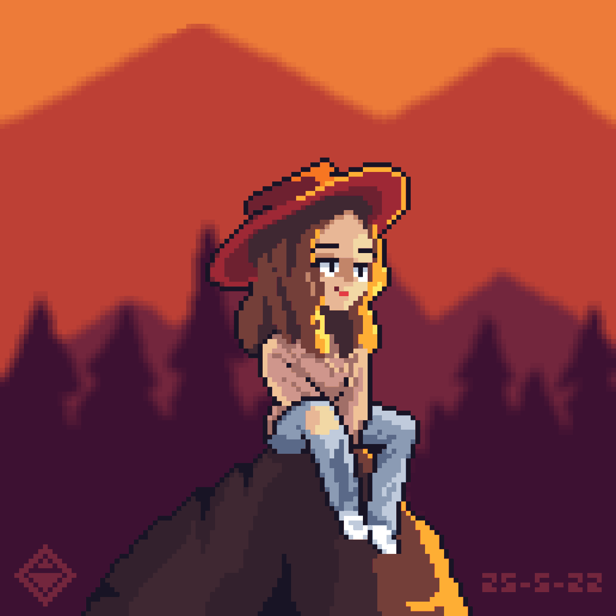 iJustAlex_'s tweet photo. #fanart of the incredible drawing of @RaidesArt 🥹 

#pixelart #aseprite #ドット絵 https://t.co/Um1jlbQVmv