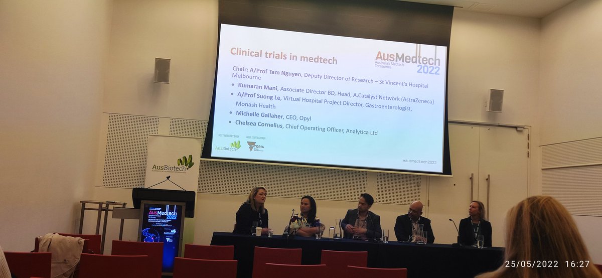 AcuritMedComms's tweet photo. Last session of the day! #AusMedtech2022 https://t.co/peiWGnkvzc