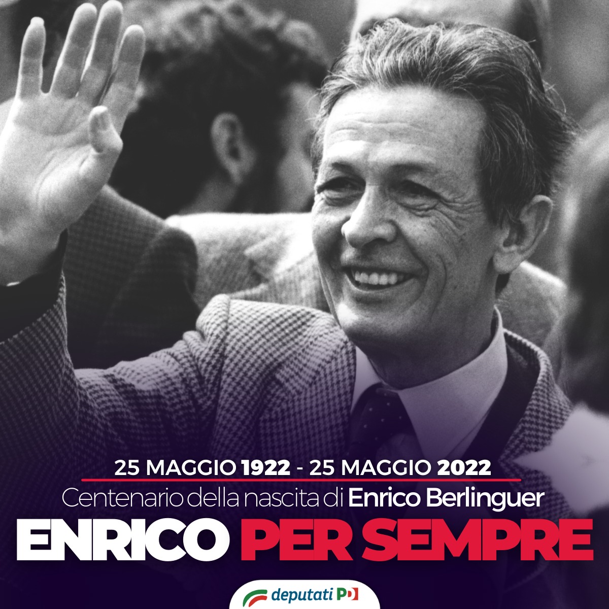 Indimenticabile riferimento politico e morale. Un uomo la cui vita fu impegno, partecipazione, umanità.
Una vita spesa per i più deboli, per i lavoratori, per la pace e la democrazia.
100 anni dalla nascita di Enrico Berlinguer oggi. Resta per sempre vivo in noi il suo ricordo.