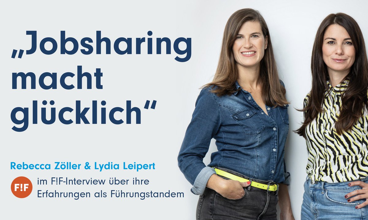 FiF_initiative's tweet photo. "Jobsharing macht glücklich" sagen Lydia Leipert und Rebecca Zöller, die seit 5 Jahren als #Führungstandem beim Bayerischer Rundfunk den Bereich Film Digital leiten, im F!F-Interview: https://t.co/j3Jy9QNeQ2 @BR_Presse @bexsteer @LydiaAemilia #Tandem #Topsharing #FraueninFührung https://t.co/Of4Mzv0jaR