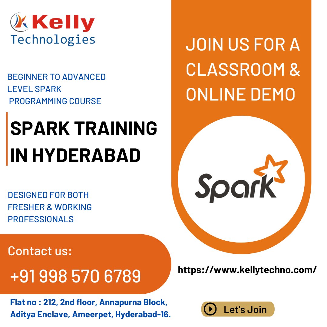 KellyTechno_adm's tweet image. Fast-Track Your Career with Spark Course
Enrol Now For Our Kelly Technologies Free Demo on Spark Training in Hyderabad Scheduled
For More:
forms.gle/xEL3spJkF8LbkE…
For More:
kellytechno.com/Hyderabad/Cour…
#SparkTraining #SparkCourse #Hyderabad
