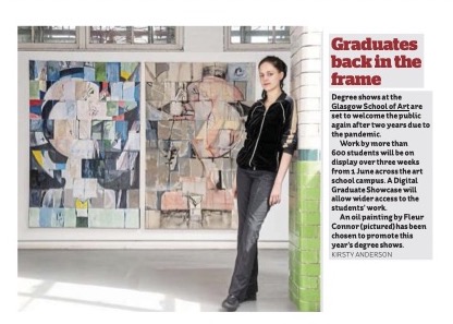 GSofAmedia's tweet photo. Just one week to go before @GSofA Degree Show 2022 opens. 

Read more about the in-person and digital showcases in @Glasgow_Times @heraldscotland and @theipaper https://t.co/J4P1qXIzkP