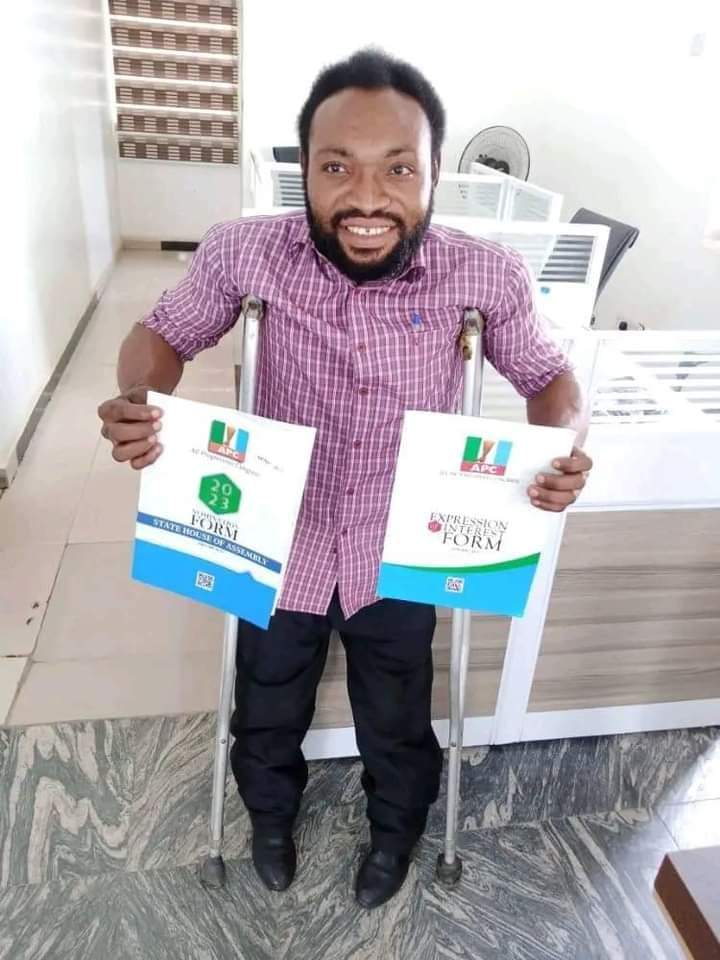 eboh_robert's tweet photo. PLWD Assembly aspirants get automatic nod from @OfficialGYBKogi. Giving people living with disabilities opportunities to serve shows how GYB is a man of Justice and Equity. No discrimination. @ed_onoja @NGRPresident @OfficialAPCNg  #Hope23 #YahayaBello #Bello4APCticket https://t.co/6SjUeNuf9Z