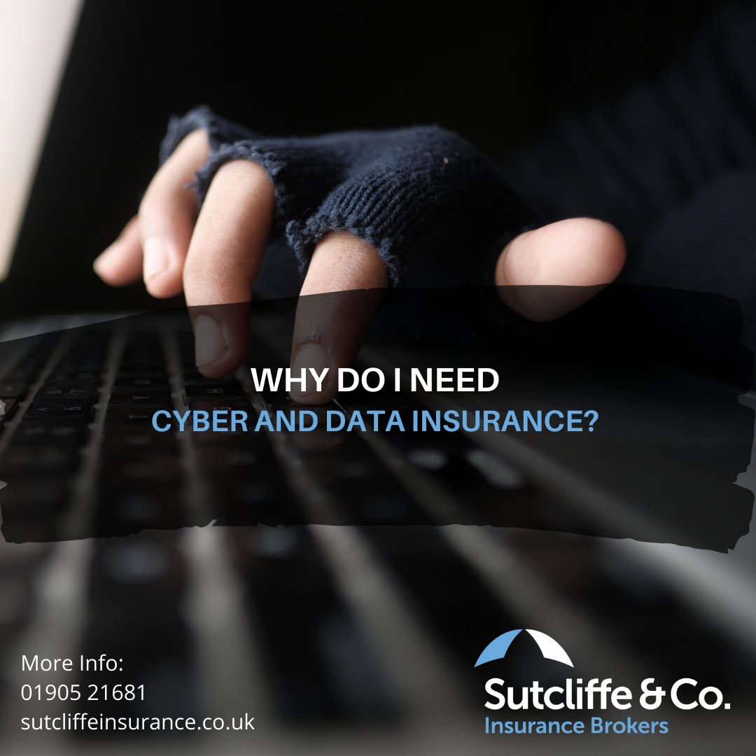 sutcliffeCo's tweet photo. Why do I need Cyber and Data insurance? 🔒 Cyber and Data insurance is a type of insurance cover that protects you and your data from any potential threat, #dataloss or #databreaching. 

More info> https://t.co/bXzlKtr6q2

#cyberinsurance #cyberessentials  #worcestershirehour https://t.co/GzASkxrsXU