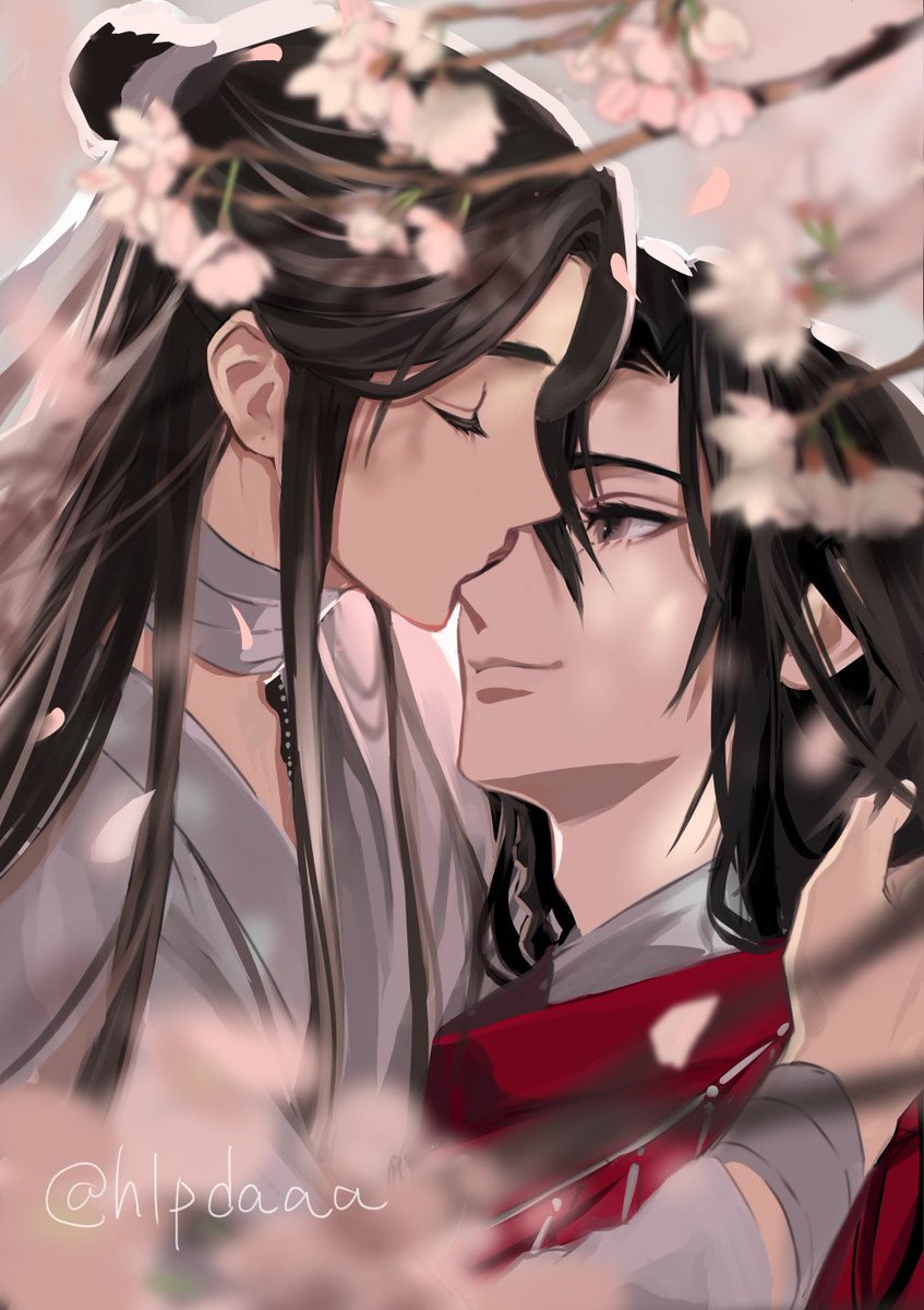 yaoi long hair multiple boys 2boys black hair male focus closed eyes  illustration images