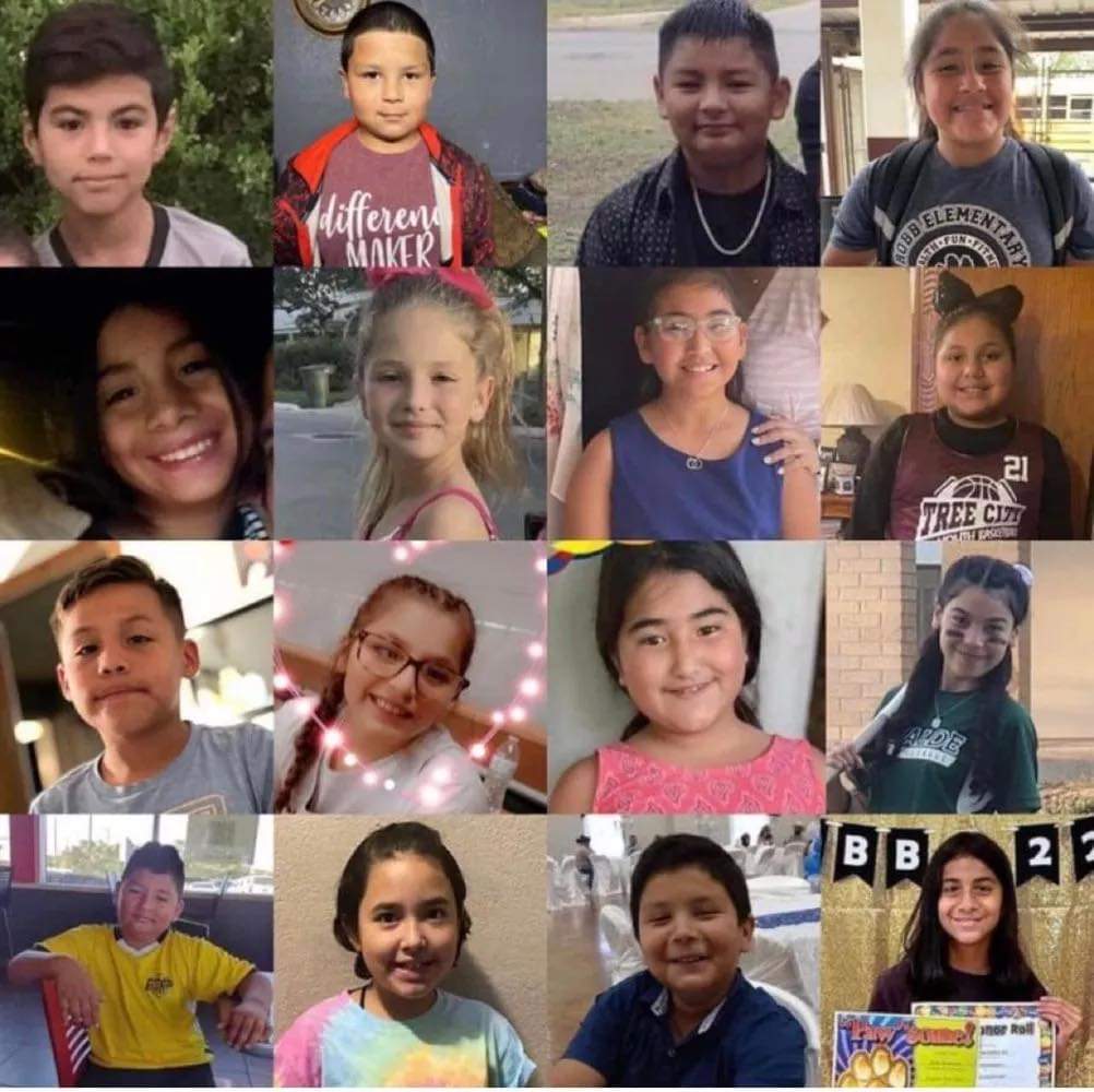 NcRifka's tweet photo. Voici les enfants qui ont perdu la vie dans cette fusillade au Texas cette nuit ! 
Ils avaient tous moins de 10 ans.
Que la terre leur soit légère.

Crédit 📷Radio Free Dom. https://t.co/TSpLKVhKkr