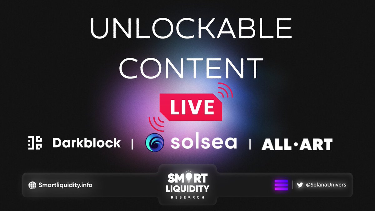 SolanaUnivers's tweet image. 🎭@AllArtProtocol announced a partnership with @Darkblockio to Bring Unlockable Content to @SolSeaNFT NFT Marketplace

🎭#Darkblock gives creators more control over distributing and monetizing their content.

⏬INFO
allart.medium.com/all-art-partne…