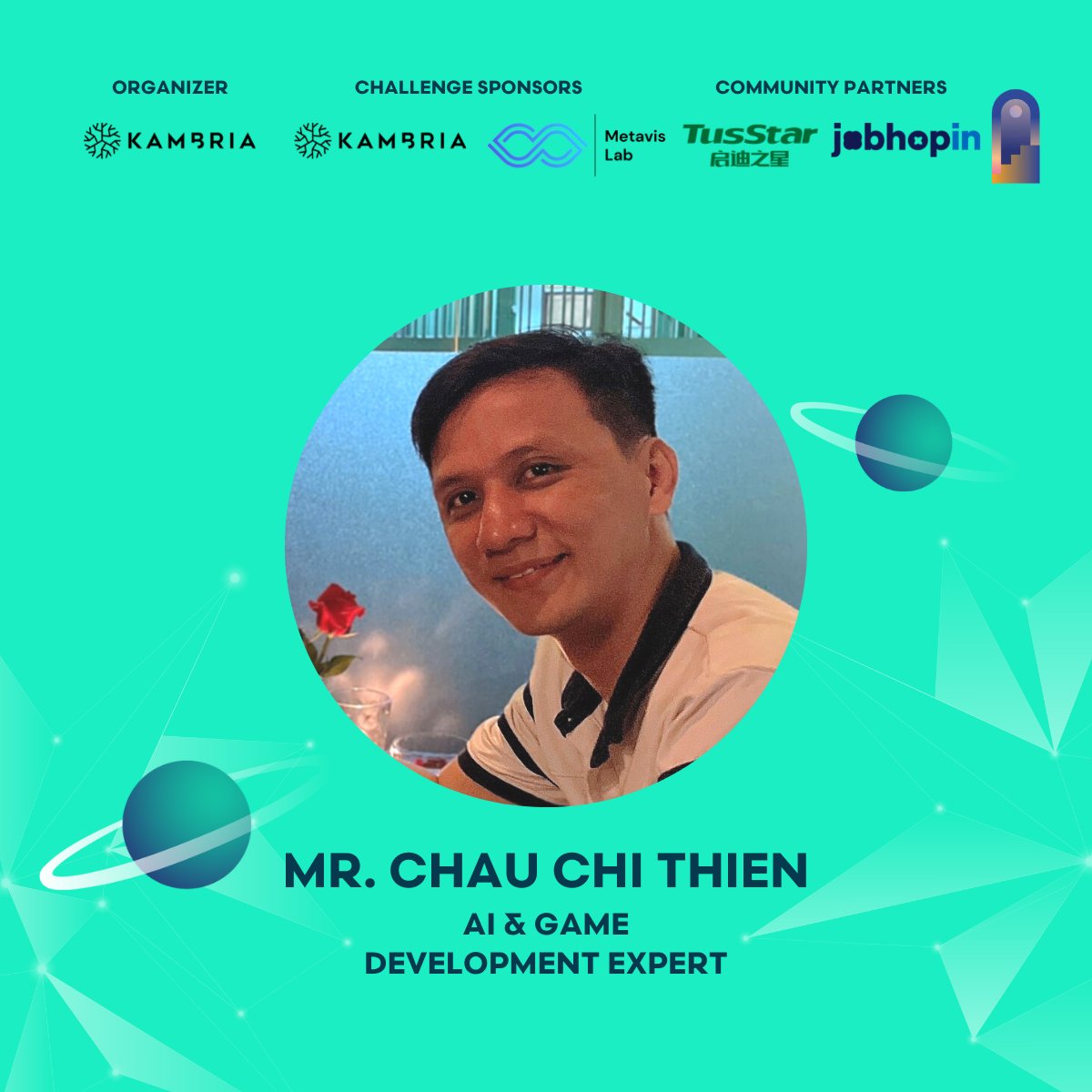 KambriaNetwork's tweet photo. ๐ Kambria is proudly presenting our Mentor of Kambria Starter Program.
โจโจโจ Mr. Chau Chi Thien - AI & Game Development Expert
๐ More information: https://t.co/7E3t5mqrpk
#Blockchain ##VRAR #Metaverse #Starterprogram #developer #solutionseekers https://t.co/GJHjDuAuuw