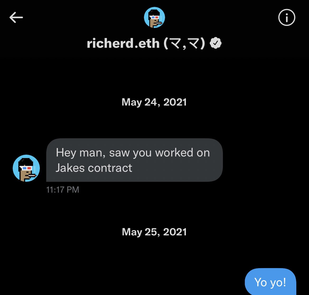 DM from @richerd