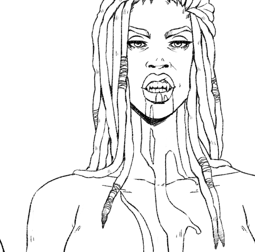 vampire lady WIP 