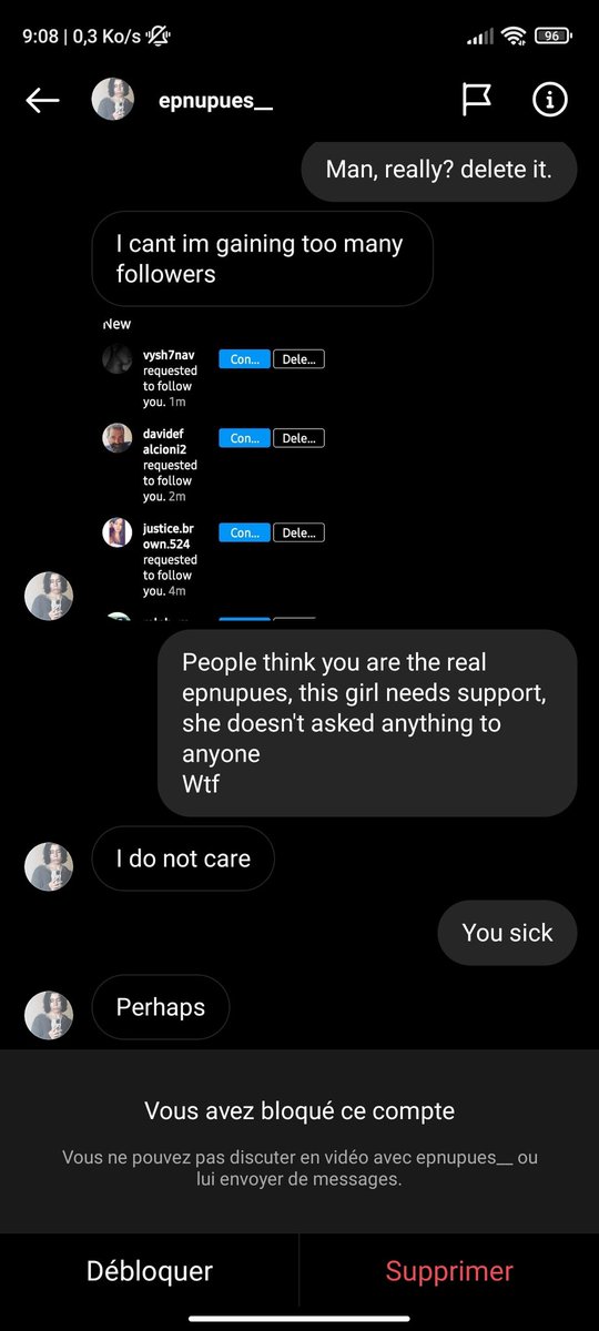 FlorenceJoa's tweet photo. @StanleyRoberts @instagram They also take the name of the girl to whom he sent messages.. just found this one

(They certainly don't think she's the real epnupues, I couldn't find an other answer.. was chocked)

It's disgusting https://t.co/DEJ2Y9DvFM