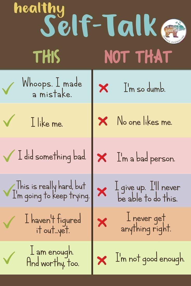 The way we speak to ourselves (inner voice) is a key contributor to wellness. If we constantly (destructively) criticise ourselves, this can lead to low self esteem, anxiety &amp; depression. 
Positive self talk leads to us feeling better about ourselves,eg ⬇️
#MentalHealthAwareness
