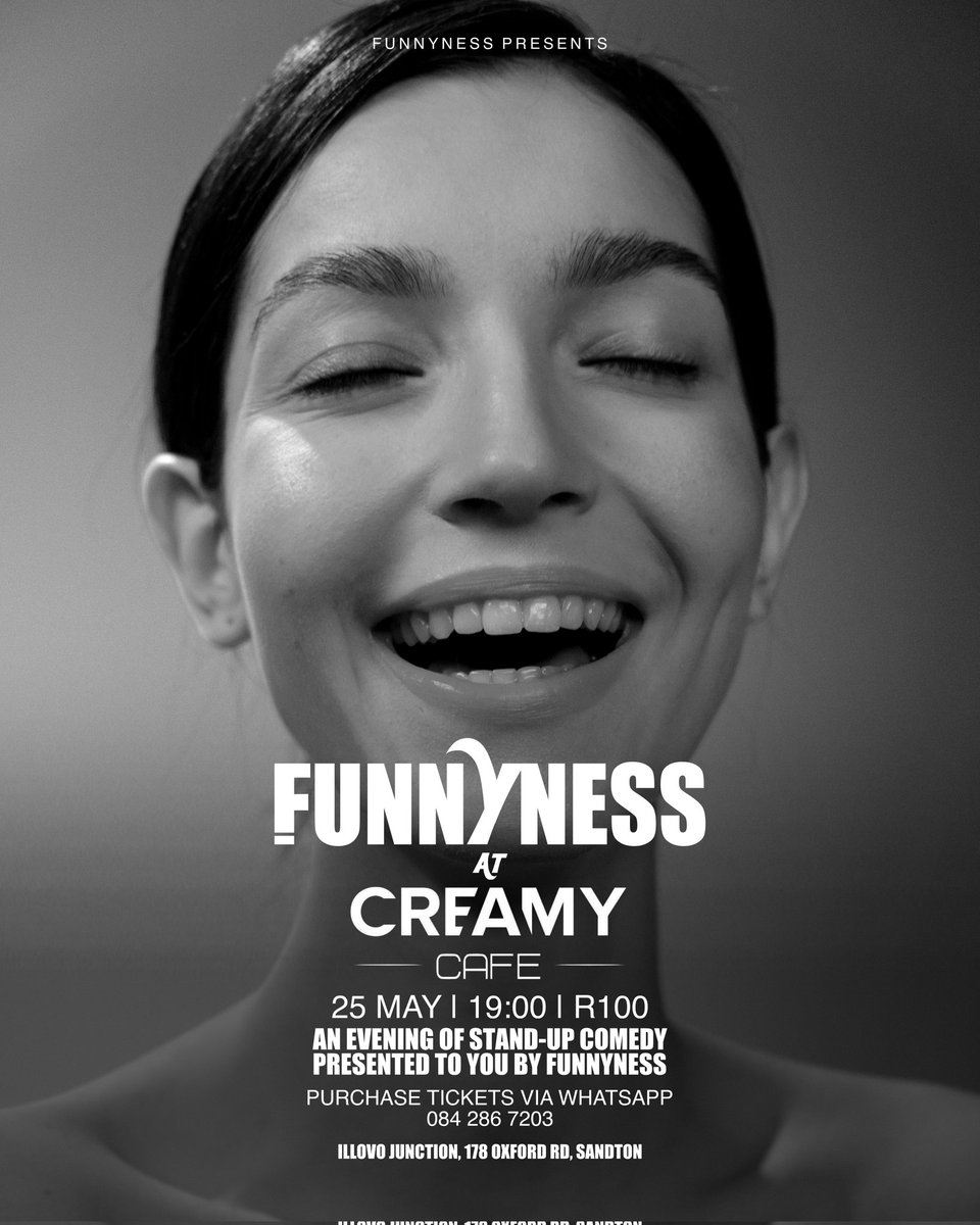 funnyness_sa's tweet image. tonight we have a fire show lined up for you. join us for a great evening of entertainment.

📍  Creamy Café 
📆  25 May
⏰  19:00
🎟  R100 

tickets are available via whatsapp. simply message Funnyness at 084 286 7203 and book your seats. 

 #comedy #curingboredom #funnyness
