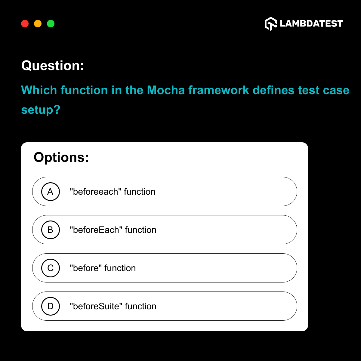 lambdatesting's tweet image. Are you up for the next #LTChallenge?🤔
Here is 𝗾𝘂𝗲𝘀𝘁𝗶𝗼𝗻 𝟯 in the #LambdaTestCodingChallenge 👇