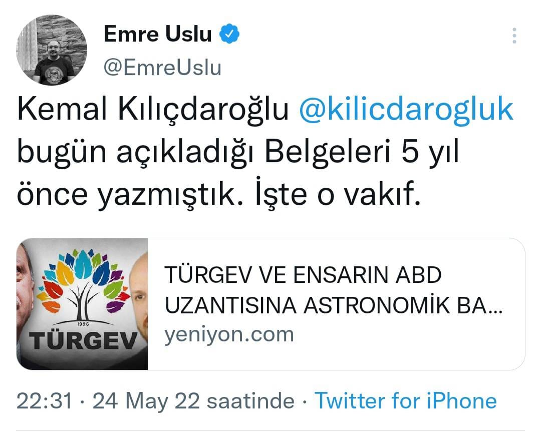 Cehape lideri Kemal Kılıçdaroğlu'nun, hain FETÖ'cü firari Emre Uslu ile aynı ağızdan konuştuğu Emre Uslu tarafından da itiraf edildi.
#SONDAKİKA Kemal Kılıcdaroğlu #BirGenclikSoeleni #MilletinSesiMaltepede Aksener