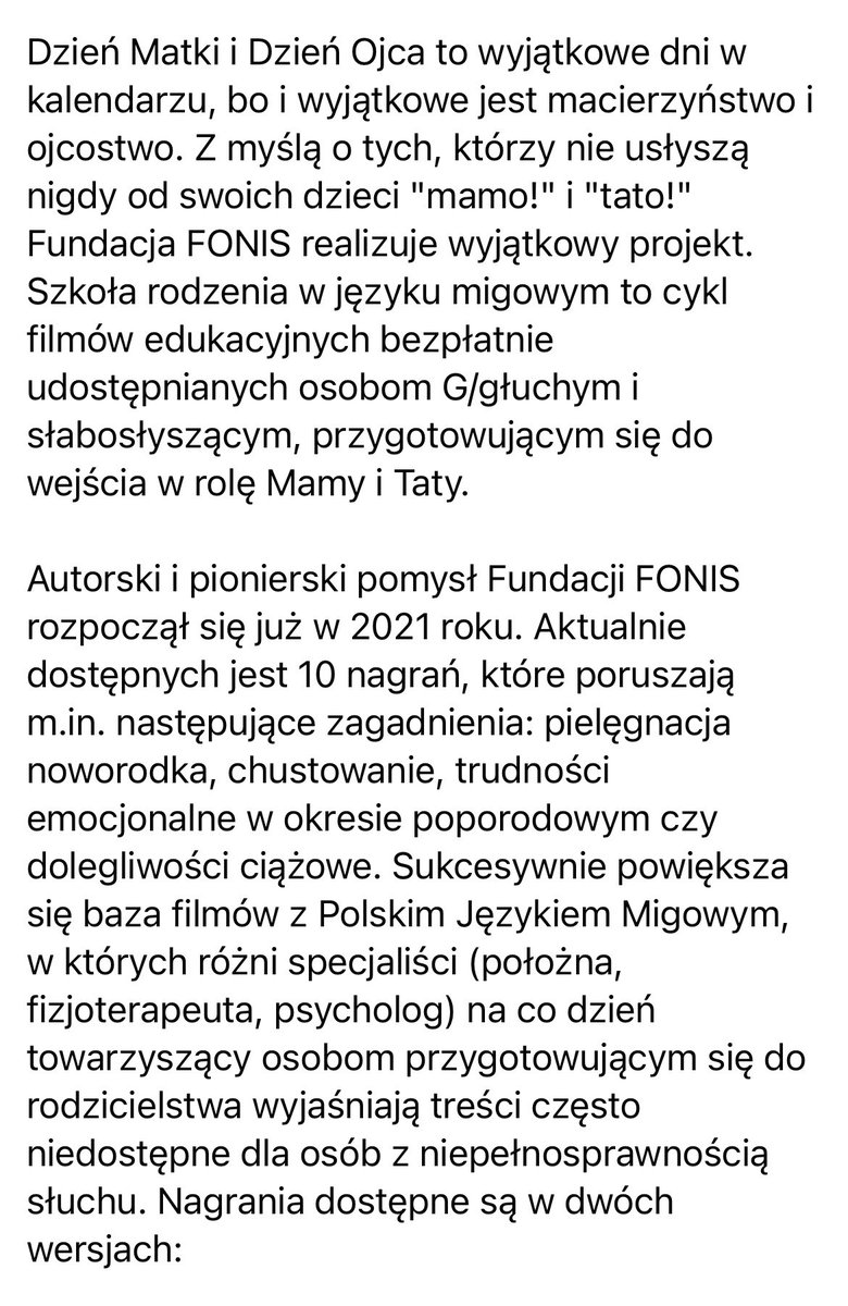 MartaWitecka1's tweet photo. Dzień Matki i Dzień Ojca już za chwil parę. Są rodzice, którzy ze względu na głuchotę nigdy nie usłyszą: Mamo czy Tato. Ciężko również przyszłym rodzicom porozmawiać z kimś o porodzie i pielęgnacji dziecka. #Fonis przygotował szkołę rodzenia w jęz.migowym.https://t.co/9emvkx27RY https://t.co/kCes6vhMeb