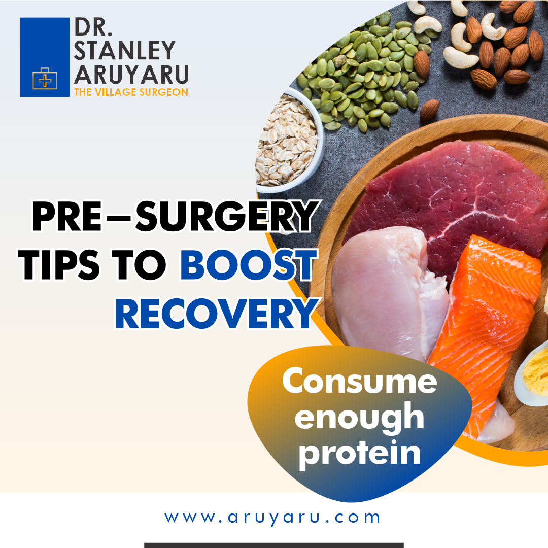 arumwesta's tweet image. Getting enough protein before your operation helps support your immunity, promotes wound healing, and assists in maintaining muscle mass. All of that can help you get back on your feet sooner. bit.ly/3sopQSj  #SurgeryRecoveryTips #DrStanleyAruyaru #TheVillageSurgeon