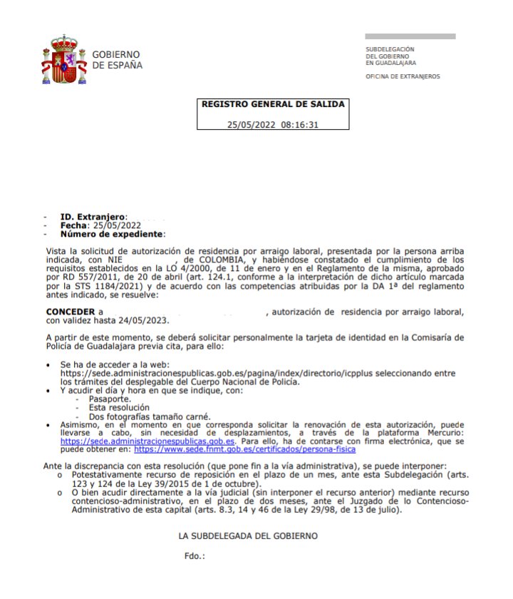 Nuevo permiso de residencia concedido en Guadalajara por arraigo laboral. Fecha de solicitud 20/05/2022.
#permisoderesidencia #españa🇪🇸 #arraigolaboral #legalización #extranjeria #inmigracion #resolucionfavorable #guadalajara #castillalamancha #stkabogados #abogado