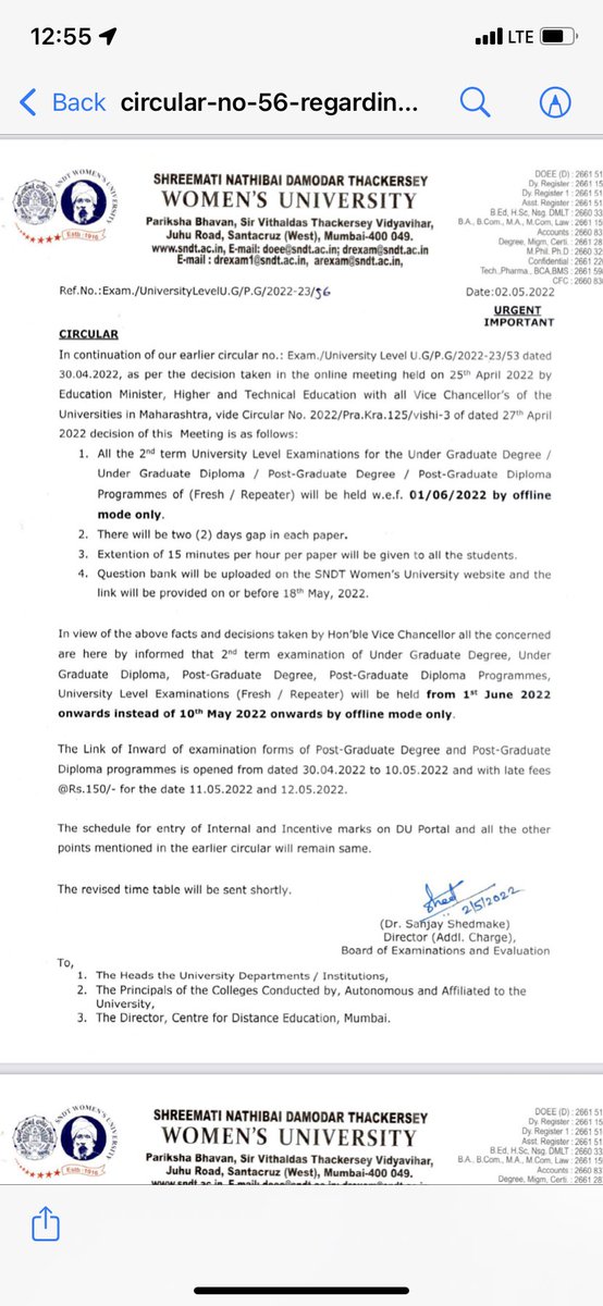 loyal_enemy_CB's tweet photo. @CMOMaharashtra @AUThackeray @SNDTWU @Sndt_Digital @VarshaEGaikwad @samant_uday 
Hello,
I am a student of sndt university (kg shah law college) my TYLLB exams are starting on 2nd of june we were promised a set of question bank is to be provided after the announcement of exams https://t.co/kf3F6H57sK