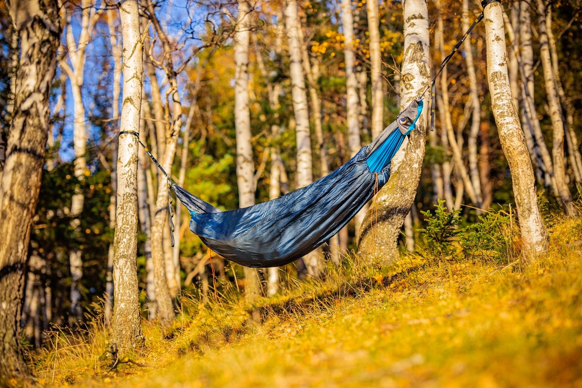The Moonquilt keeps your back and legs warm while allowing you to move freely in your hammock. In windy conditions, you can zip up the synthetic-three-season underquilt so it completely envelops you and your hammock. 

Check out the product 
ticketothemoon.com/hammock-access…
