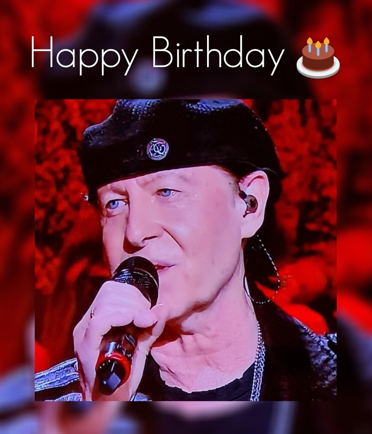 Happy BDAY Klaus Meine, chanteur de Scorpions 74 ans      