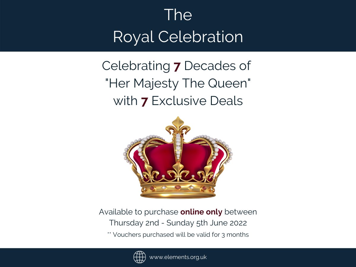 ElementsMedica1's tweet photo. To celebrate the Queens Platinum Jubilee, we will have SEVEN deals, one for each decade of service. Available to purchase ONLY on our website between the 2nd &amp; 5th of June https://t.co/8DtONrQLZJ #platinumjubilee #queensjubilee #doncaster #elementsmedical https://t.co/PUk7yyA0Pa