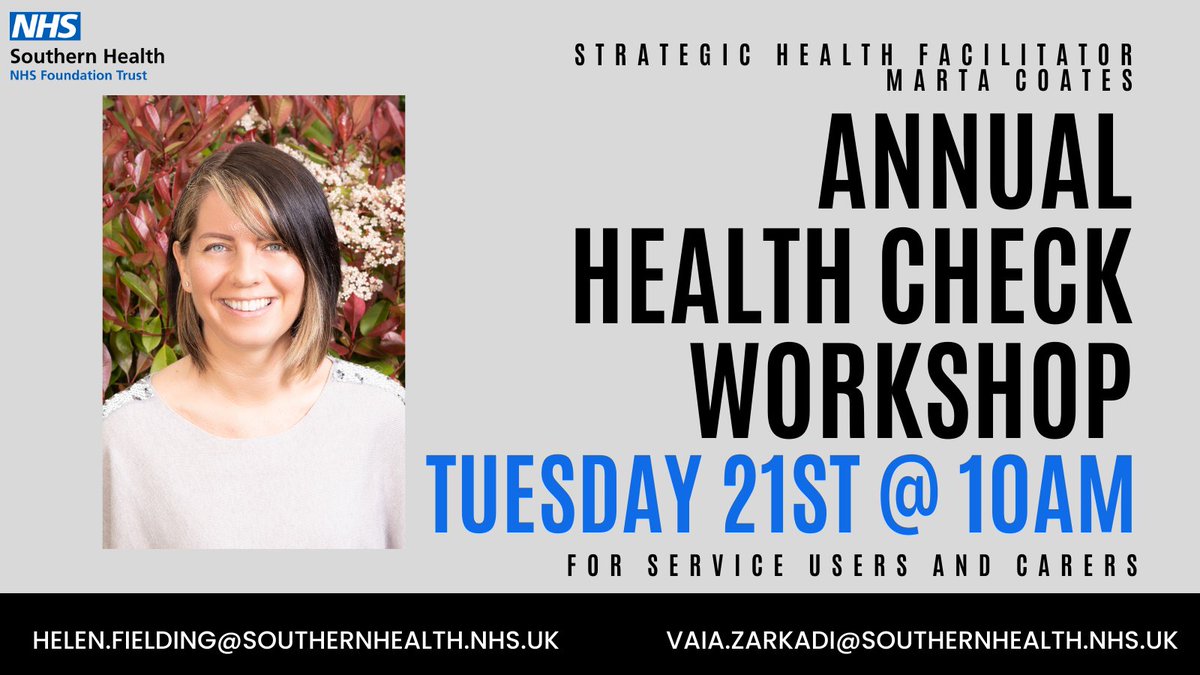 @CoatesMarta, a Strategic #Health Facilitator, will be running a #AnnualHealthCheck workshop aimed at #Carers and Service Users during #LDWeek22. 

On the 21st June, Marta will be talking about who is eligible and what happens during a #LearningDisability Annual Health Check!