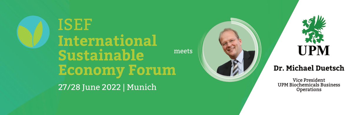 IBB_Netzwerk's tweet photo. How will renew #value chains of the #chemicalindustry be implemented? Michael Duetsch, Vice President Biochemicals Business at UPM, is on board #ISEF2022. He will present the company's new biorefinery in Leuna, Germany.➡ Ticket: https://t.co/Y0juylplT0 
#UPMbioechmicals https://t.co/WQqQob0Ia6