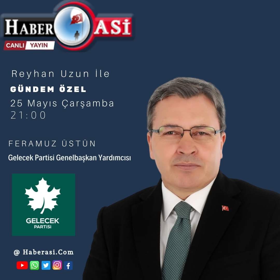 Genel başkan yardımcımız sn Feramuz Üstün gündeme dair açıklama yapacak bu akşam 21;00 da iyi seyirler @Ahmet_Davutoglu @feramuzustun @GelecekPartiTR #KararıMilletVersin #erkenseçim #erkenseçimolmalıçünkü memleketin durumu çok vahim.