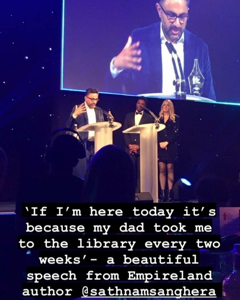 Huge congratulations to our friends & speakers at #civilisedsunday series @sathnamsanghera & @caleb_anelson for their well deserved wins at the #nibbies British Book Awards. Sathnam picked up Book of the Year for his “campaign” of a book #empireland & Ca… instagr.am/p/Cd-OGlnIvHF/
